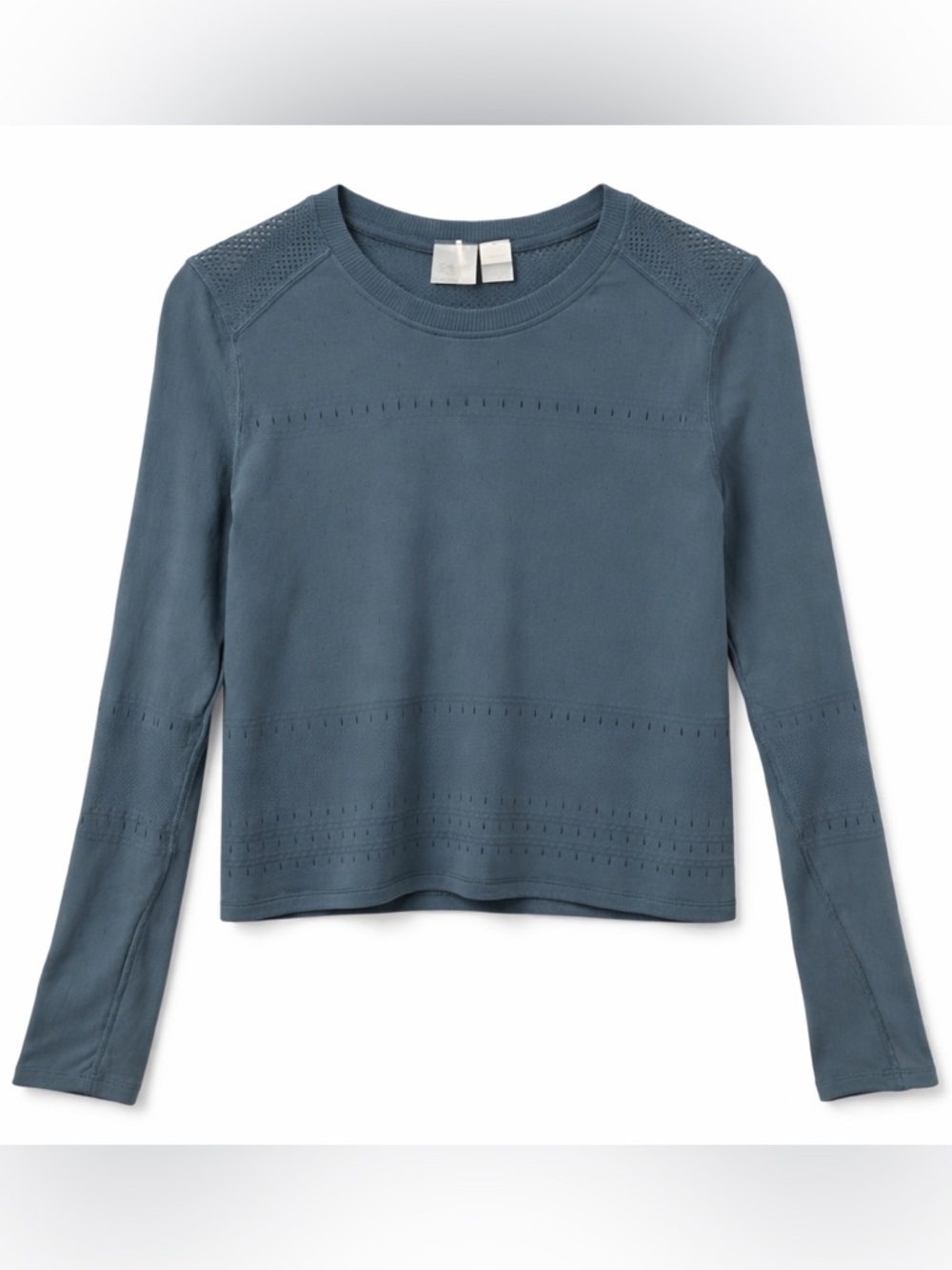 CALIA Pointelle Seamless Long Sleeve Top – Dark Teal – L/XL